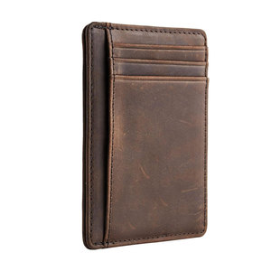 Tarjetero de Cuero Genuino de Nuevo Diseño para Hombre, Tarjetero de Cuero Más Vendido del Fabricante - Product Image 1