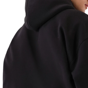 Sweat-shirt à capuche oversize bleu marine personnalisé avec logo pour femme, en molleton épais, coupe décontractée, style streetwear, vente en gros - Product Image 4