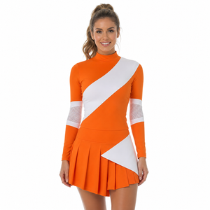 Uniformes de Animadoras al por Mayor con Cristales, Ropa Deportiva Ajustada de Nailon y Spandex para Equipos de Animación - Product Image 6