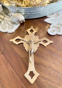 High End Antique Brass Cross For Church Prayer Room <b>Wall</b> Hanging And Spiritual Worship Decoration Item - Product Image 5