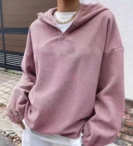 Premium Fabric Fleece <b>Hoodie</b> <b>for</b> <b>Women</b> Custom Logo Front Pullover Embroidered Winter Autumn Knitwear Casual Style Hooded - Product Image 1