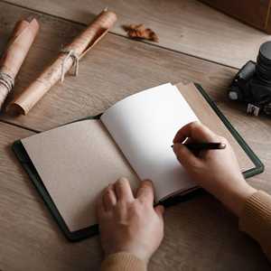 Eco Friendly Genuine <b>Leather</b> Luxury <b>A5</b> <b>Notebook</b> <b>Cover</b> Case with Smell Proof Protection Refillable for Office & Travel LNBC-0063 - Product Image 2