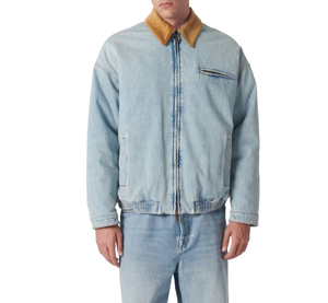 Veste en jean robuste sur mesure pour hommes, broderie, respirante, hiver, service OEM, logo personnalisé, veste de travail - Product Image 3