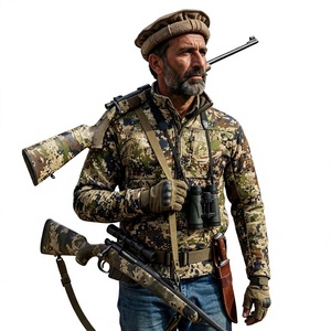 Veste d'hiver en softshell pour homme, en nylon et élasthanne, coupe-vent, respirante, en polaire, camouflage Optifade, manches longues, pour adultes - Product Image 3