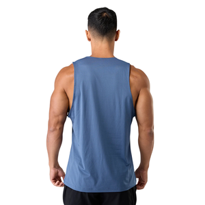 Débardeur en maille bleu ciel pour homme, respirant, sans manches, pour l'entraînement sportif, la gym, l'été, vêtements de sport - Product Image 2