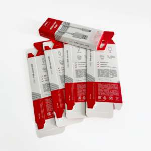 Caja de Papel Personalizada Reutilizable con Doble Inserto y Orificio para Colgar, Empaque de Papel Artístico para Cargador y Cable de Datos al por Mayor - Product Image 5