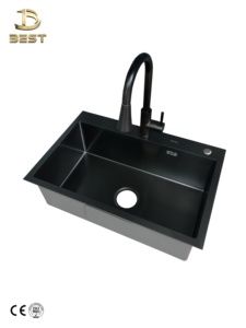 Fregadero de Cocina Rectangular Individual de Acero Inoxidable 304 de Alta Calidad, Hecho a Mano en Vietnam, Marca BEST, 5+ - Product Image 2