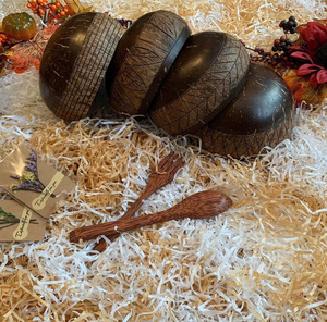 Meilleures ventes Ensemble de cuillères à bol en coquille de noix de coco de haute qualité, motif personnalisé écologique pour le marché allemand - Product Image 1