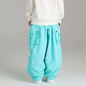 Pantalones de esquí holgados de lona 100% algodón impermeables y transpirables para hombre, ecológicos, de primera calidad, para snowboard y actividades al aire libre para adultos - Product Image 6