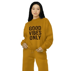 Sudadera de Mujer con Diseño Moderno, Cuello Alto, Tela Suave, Estilo Urbano, Hombros Caídos, Sin Forro, para Invierno - Product Image 1