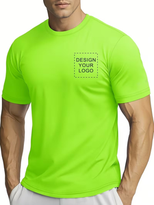 Front-Custom Printed Crew Neck Chest Labels Personalized Customization Your Own Images Custom Text Eco-Friendly T-Shirts - Product Image 2