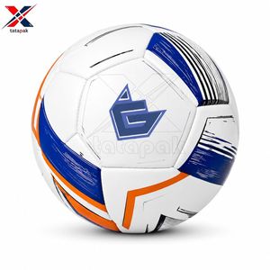 Ballon de football personnalisé avec logo, en PU/PVC, cousu à la machine, pour adultes unisexes, usage officiel entraînement et match, OEM - Product Image 1