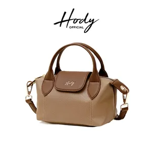 Sac à bandoulière Hody pour femme en cuir microfibre imperméable de 7 pouces, marron, fermeture minimaliste à cadenas, poignée unique, utilisation quotidienne toutes saisons - Product Image 2
