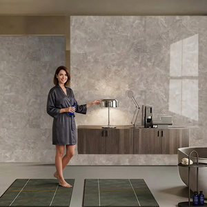 Azulejos de Porcelana Morris Cider 800x1600mm con Aspecto de Mármol Gris, Acabado Brillante y Mate, Antideslizantes, Resistentes a los Ácidos, Formato Grande para Pisos - Product Image 5