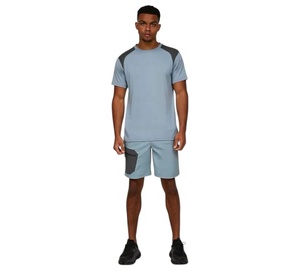 Conjunto Deportivo TriPro para Hombre, Ecológico, 100% Algodón, Transpirable, de Secado Rápido, Estampado, Informal, para Verano, Fitness, Camiseta y Pantalones Cortos - Product Image 1