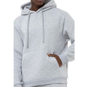 Custom Logo Men's 100% Cotton Pullover Streetwear Jogging Tracksuit Solid Pattern Hooded <b>Top</b> Regular Fit Fleece <b>Trouser</b> <b>Set</b> - Product Image 6