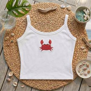 NOVA STAR CRAFT - Top de Moda con Bordado de Cuentas, Estilo Urbano, con Cuentas de Semillas, Diseño Personalizado Hecho a Mano para Fiestas - Product Image 5