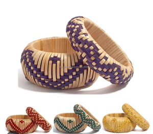 Custom Handmade Vietnam Rattan Wicker <b>Bracelet</b> Wholesale Ethnic Woven Adjustable <b>Personalised</b> <b>Name</b> Logo Gift Jewelry for Women - Product Image 2