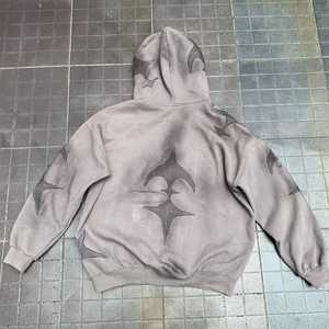 Unisex Customized Front Logo Autumn Oversized Acid Washed 420g Polyester/Cotton Lined Eco-Friendly Windproof Zip-Up Hoodie - Product Image 5