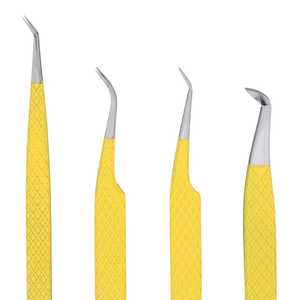 Pince à épiler Maclura pour extensions de cils, en acier inoxydable, pour cils et sourcils, pointe fine, précision, longueur 10 mm - Product Image 5