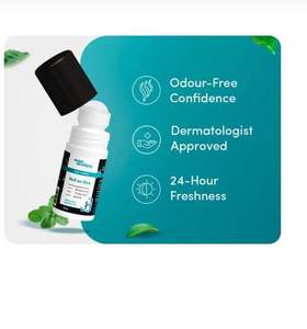 Déodorant roll-on pour hommes 50 ml, formule naturelle, fraîcheur longue durée, soin de la peau, solution d'hygiène quotidienne - Product Image 2