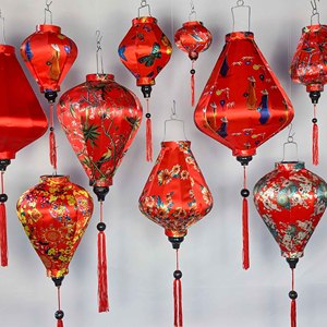 New design bamboo silk lanterns low price Vietnam traditional folk crafts decorative Hoi An lantern - Product Image 6