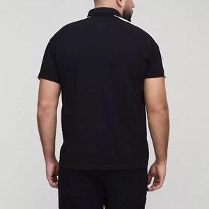 Polo homme 100% coton, manches courtes, design personnalisé, haute qualité, respirant, bicolore, style hip hop. - Product Image 3