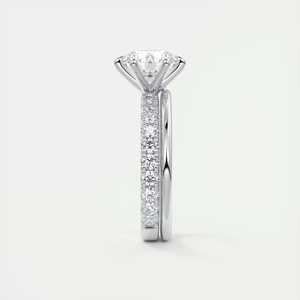 แหวนเพชรทรงกลม 2.60 กะรัต เพาะเลี้ยงในห้องปฏิบัติการ รุ่น Harper Eternity พร้อมวงแหวน Eternity ทองคำขาว 14K - Product Image 5