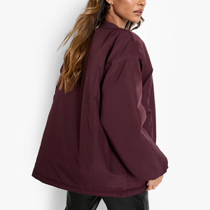 High Quality Material 100% Cotton Breathable <b>Women's</b> Bomber <b>Jacket</b> Polyester Filling Latest Design Winter Outerwear for <b>Women</b> - Product Image 2