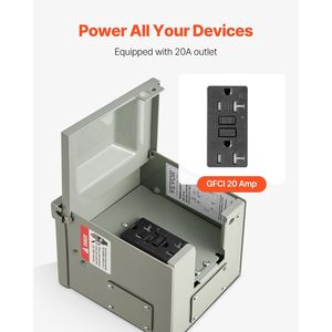 Pannello Elettrico con Presa GFCI da 20 AMP, Scatola Elettrica IP54 Resistente alle Intemperie per Esterni, Sistemi Elettrici GFCI per Camper - Product Image 3