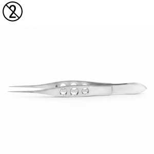 Pinzas de Pierce Desechables de un Solo Uso, 0.1mm, Rectas, de Acero Inoxidable de Precisión, Instrumento Quirúrgico Oftálmico para Tejidos Finos - Product Image 1