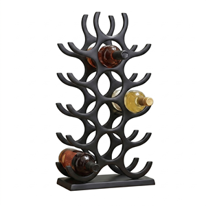 Copper Wineglass Holder 5-9 Stemware Capacity Antique Display Stand Home Furniture <b>Freestanding</b> Geometric Wine Bottle Holder - Product Image 3
