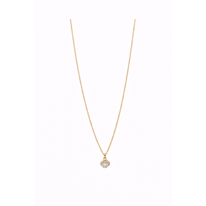 จี้เพชรทรงกลมชุบทองคำขาว 925 เงินแท้ พร้อมสร้อยขัดเงาแบบมินิมอล ของขวัญสำหรับผู้หญิง - Product Image 2