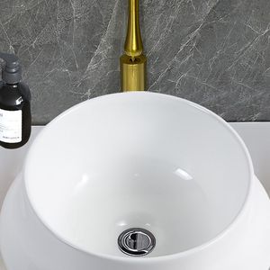 Lavabo da bagno in ceramica bianca - Product Image 4