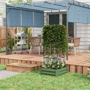 Wooden Garden Bed and Flower Shelf Planter Box Elegant Fencing Trellis & Gates Product - Product Image 5