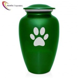 Custom Paw Print Pet Cremation Urn Aluminum Metal Memorial Ashes <b>Container</b> for Dogs Cat Funeral Keepsake <b>Small</b> Medium Large Urns - Product Image 5