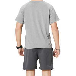 Wholesale Summer Casual Men's Cotton <b>Twin</b> <b>Set</b> Shorts & T-Shirt with Custom Design Breathable Fabric - Product Image 3