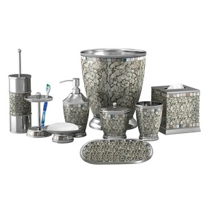 Wooden Material Top Selling Wood Polished <b>Sets</b> Of 8 <b>Bathroom</b> <b>Sets</b> Modern <b>Bathroom</b> Accent <b>Accessories</b> - Product Image 6