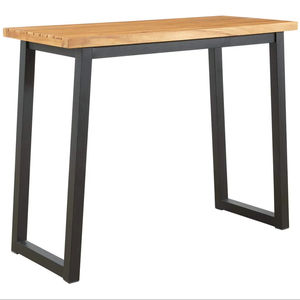 <b>Iron</b> <b>Table</b> with Rubberwood and Metal Frame for Outdoor Use in Entry Apartment Areas From Vietnam Rubberwood Modern Farmhouse - Product Image 5
