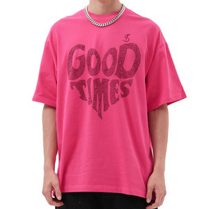 เสื้อยืดสตรีทแวร์ดีไซน์ล่าสุดสำหรับผู้ชาย ประดับเพชร สีพื้น ไซส์ผู้ใหญ่ เสื้อยืดประดับเพชรสำหรับผู้ชาย - Product Image 4