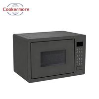 Four à micro-ondes électrique encastrable moderne noir 23L avec commande tactile et porte en verre noir pour camping-car et usage domestique contemporain
