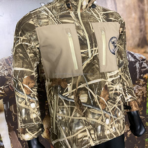 Breathable Waterproof Unisex Hunting Camouflage Tactical Hooded Soft Shell Microfleece Jacket Front 1/4 Zip Outdoor Hunting Gear - Product Image 6