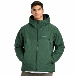 Veste coupe-vent légère 3 couches pour homme, imperméable, respirante, avec capuche et fermeture éclair, grandes tailles, pour la randonnée et les activités de plein air - Product Image 1