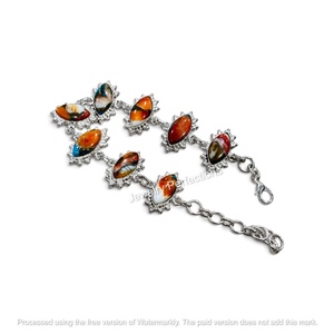 Pulsera de Turquesa Natural para Mujer, a la Moda, con Cadena Ajustable, Certificada y Auténtica, Ideal para Fiestas, Venta al Por Mayor - Product Image 2
