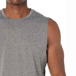 Men's Sleeveless O-Neck <b>Tank</b> <b>Top</b> Solid <b>Red</b> Knitted Casual Breathable - Product Image 4
