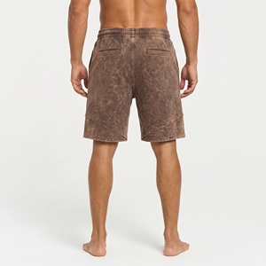 Pantalones Cortos de Hombre con Lavado Ácido, de Algodón Lavado a la Moda, Ajuste Relajado, Transpirables, Estilo Urbano Casual, para Uso Diario de Verano - Product Image 2