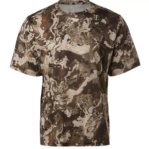 Men's Camouflage Printed Hunting Shirt Short Sleeve Breathable Polyester Summer Wear Adult Outdoor Apparel - Product Image 1