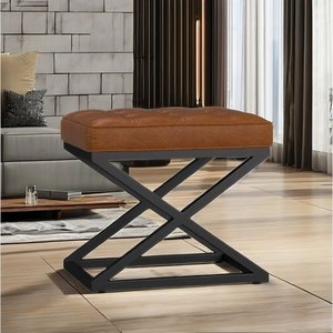 Modern Minimalist Square Stainless Steel Lightweight Home Stool Ottoman <b>Pouf</b> <b>Storage</b> Furniture for Hotel Bedroom Dining Living - Product Image 4