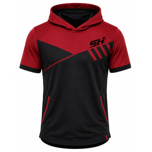Vêtements de sport élégants pour hommes, sweat-shirt à manches courtes pour l'entraînement, résistant à l'usure, séchage rapide, protection UPF, coupe ajustée, prix bas - Product Image 1