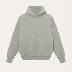 Hoodie personnalisé en coton mélangé imprimé par transfert thermique, coupe ample à épaules tombantes, écologique, brodé, délavé à l'acide, avec serviette d'hiver - Product Image 5